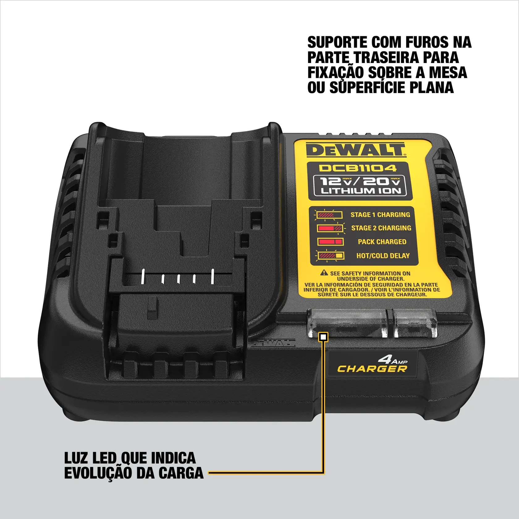 Carregador 12v-20v li-ion 4ah bivolt