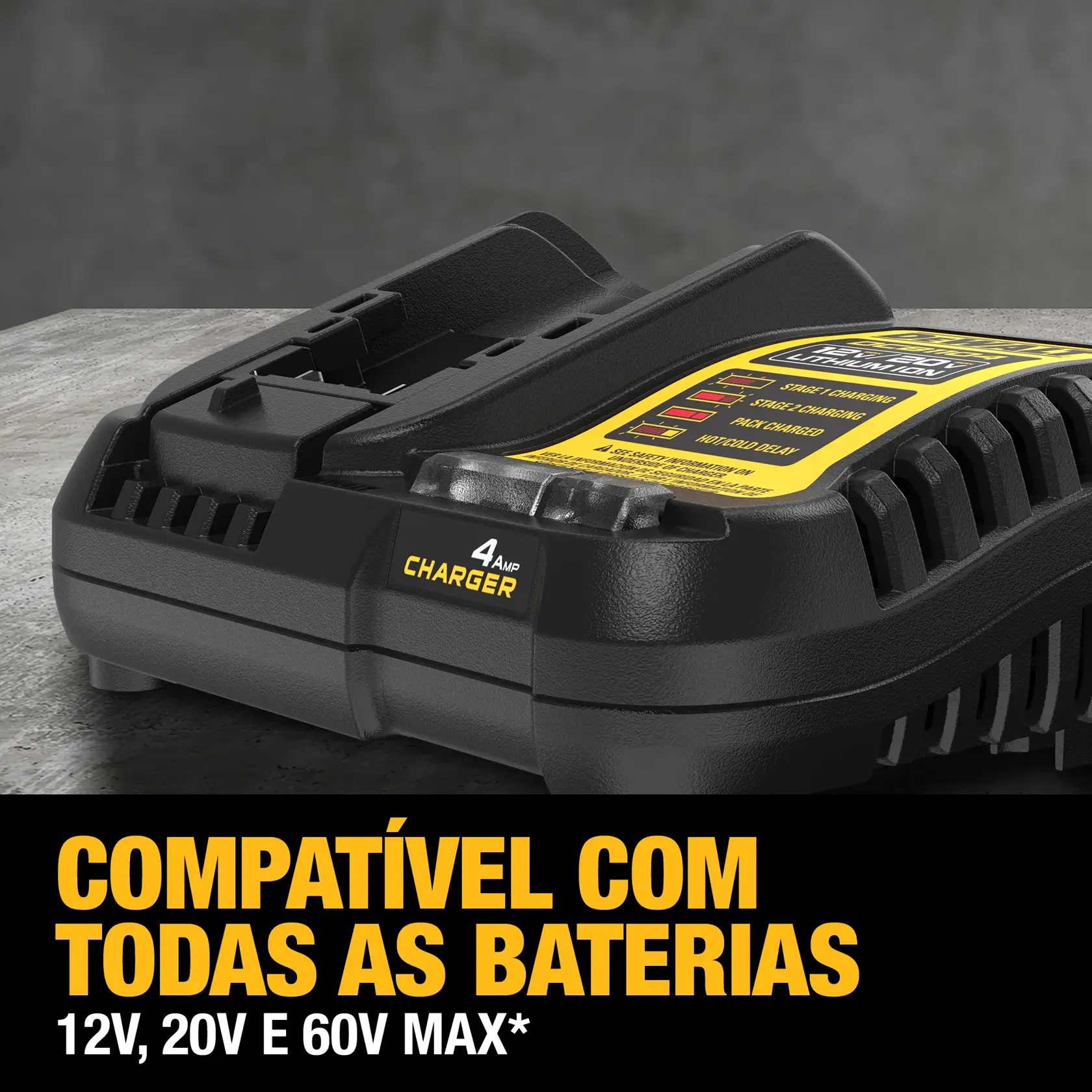Carregador 12v-20v li-ion 4ah bivolt