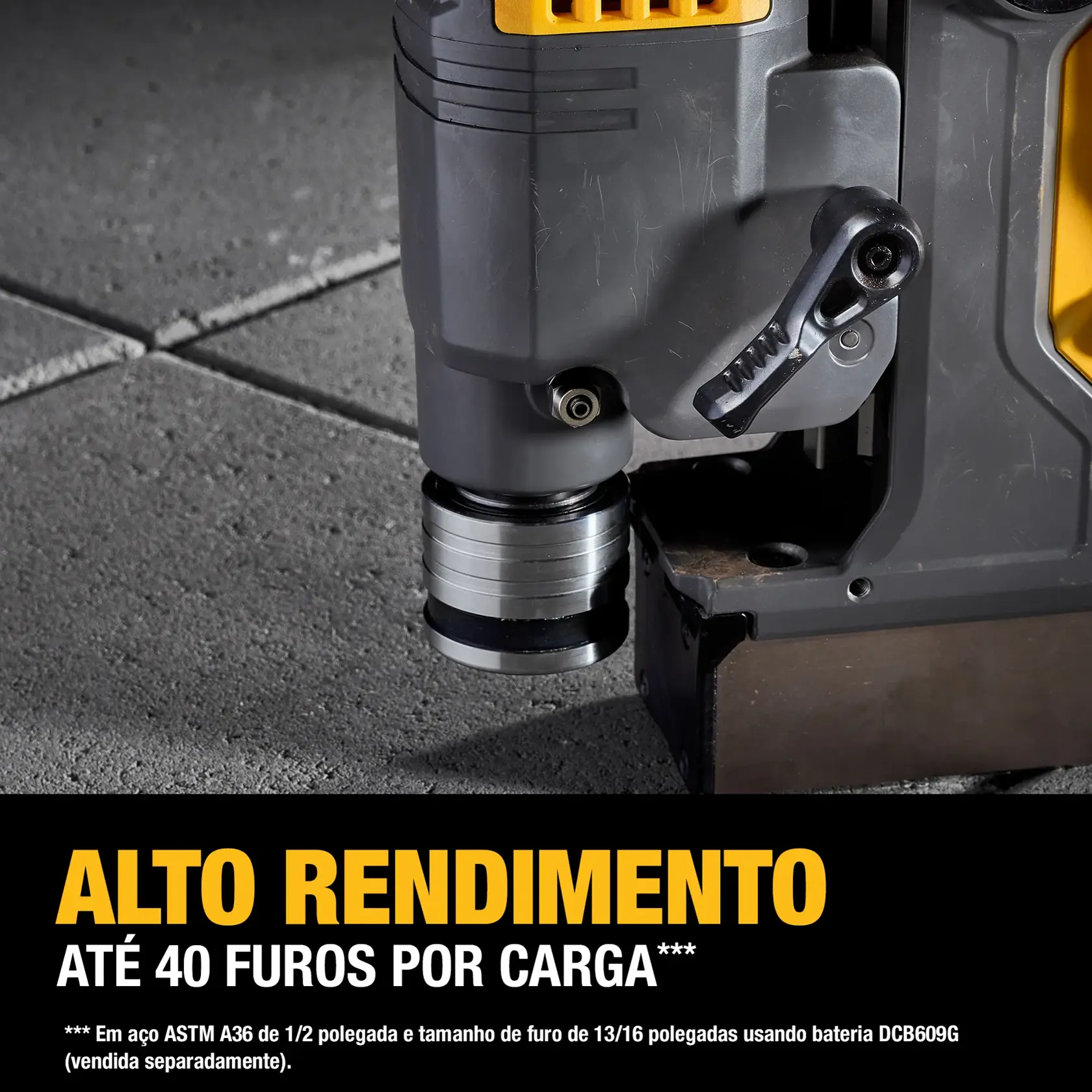 Furadeira base magnética 2" (50mm) 20V MAX* e flexvolt advantage li-ion brushless sem bateria e carregador