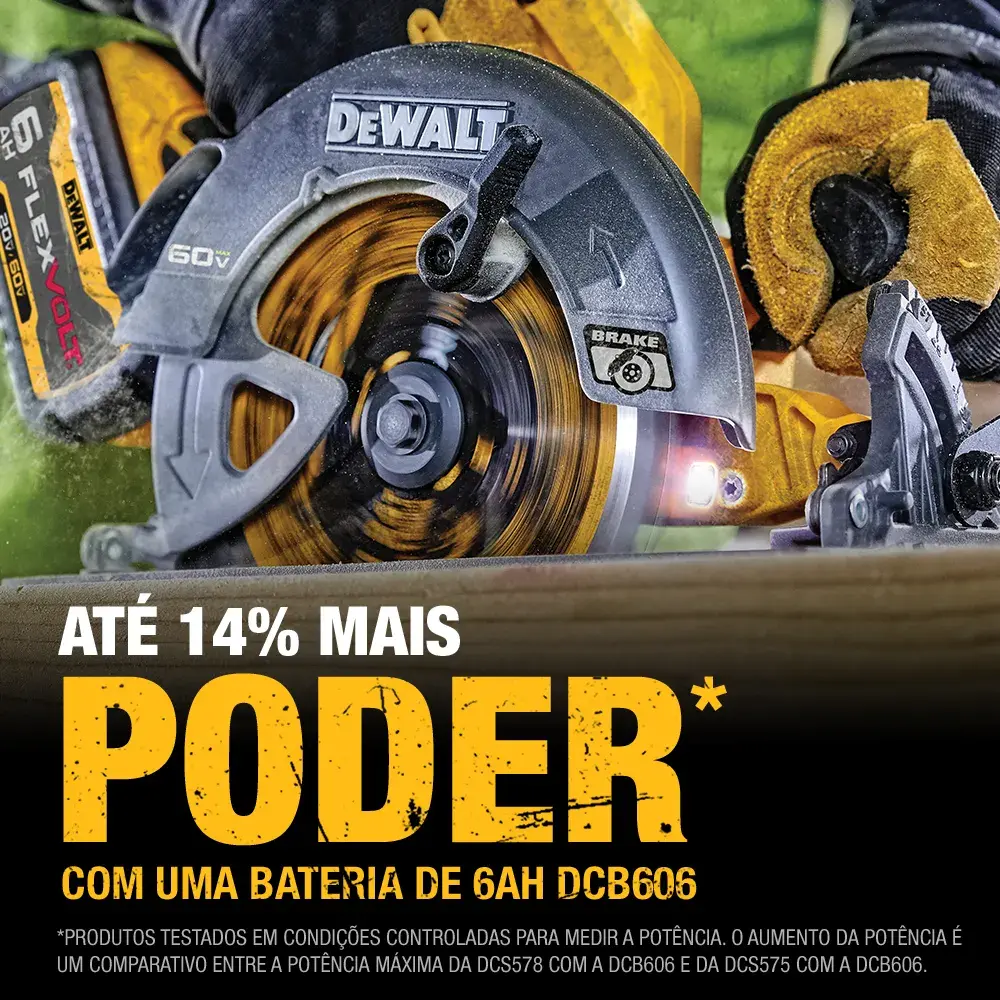 Una sierra circular inalámbrica DEWALT 60V MAX, modelo DCS578B, con diseño amarillo y negro. La sierra está equipada con una hoja de 7-1/4 pulgadas con 24 dientes de carburo, adecuada para corte de madera estructural y enmarcado. Incluye motor sin escobillas, capacidad FlexVolt y freno de hoja para seguridad.