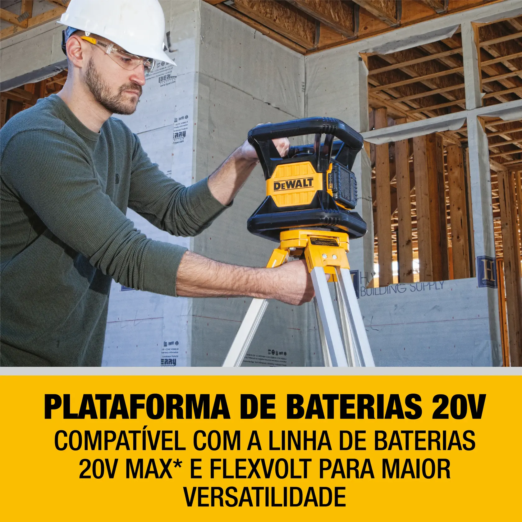 Nível laser rotativo 20v 600m sem bateria e carregador