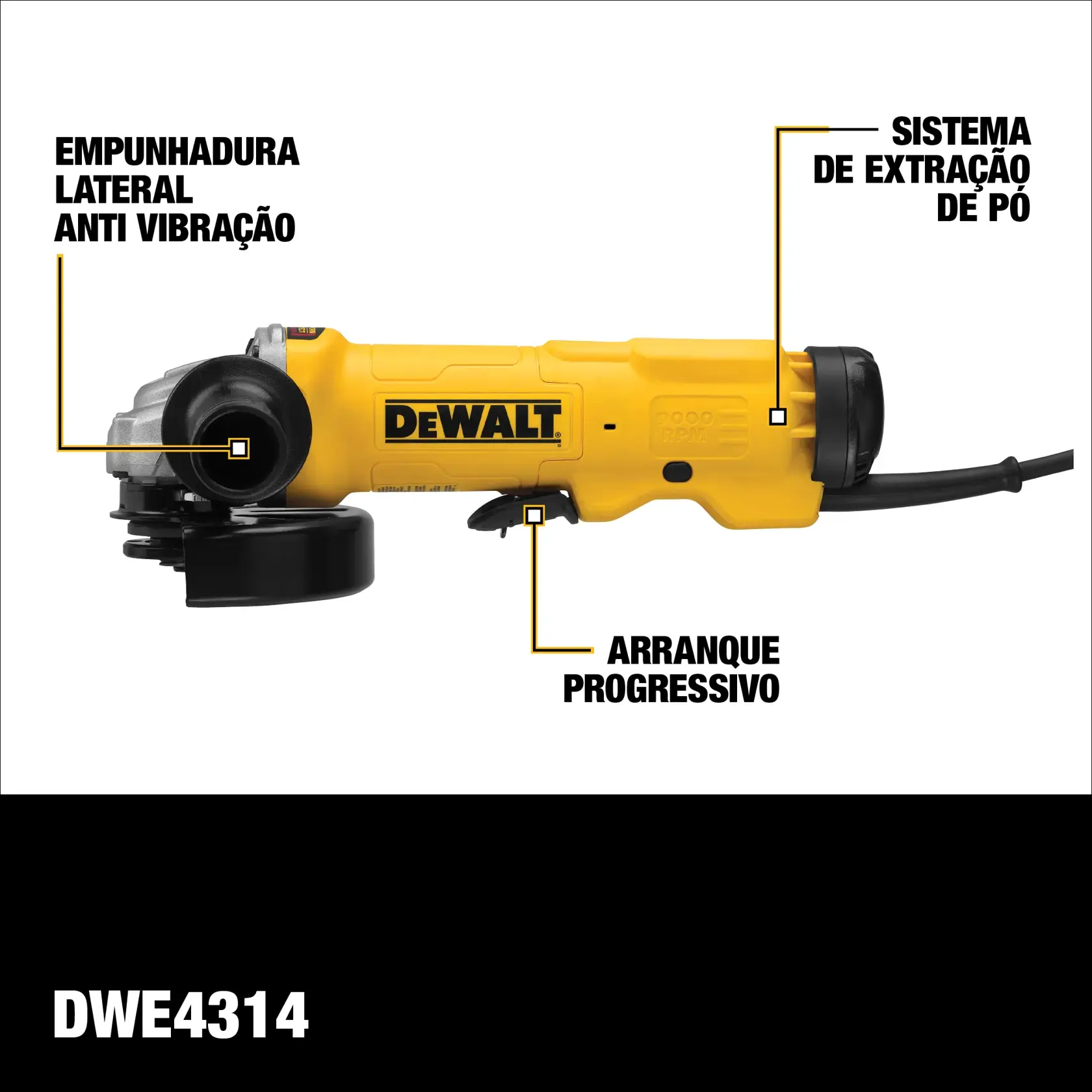 Esmerilhadeira Angular 5'' (125 mm) - 1500W - 11000 RPM - eixo M14 (220V)
