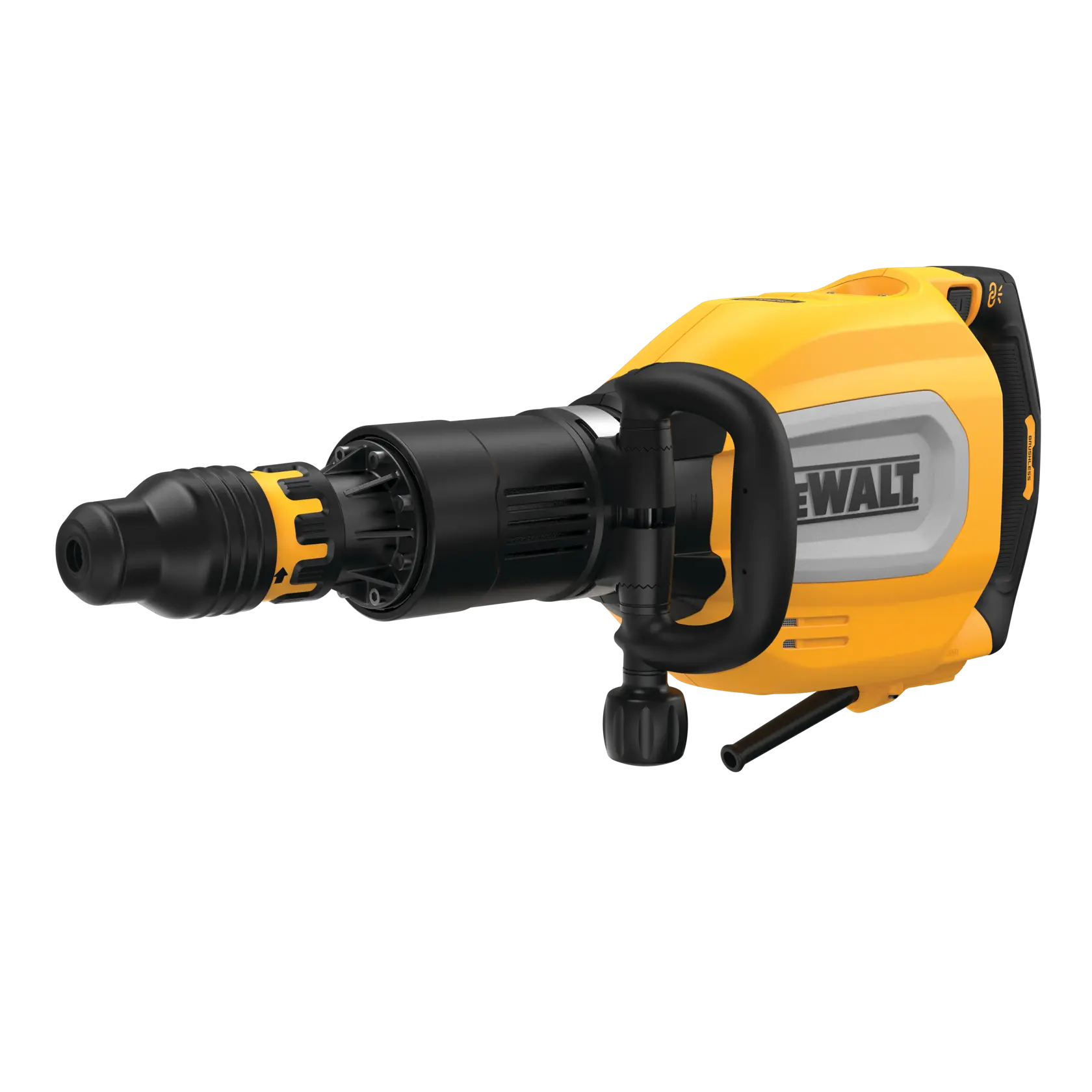 Martelo demolidor DEWALT D25911K amarelo e preto em destaque sobre fundo branco.