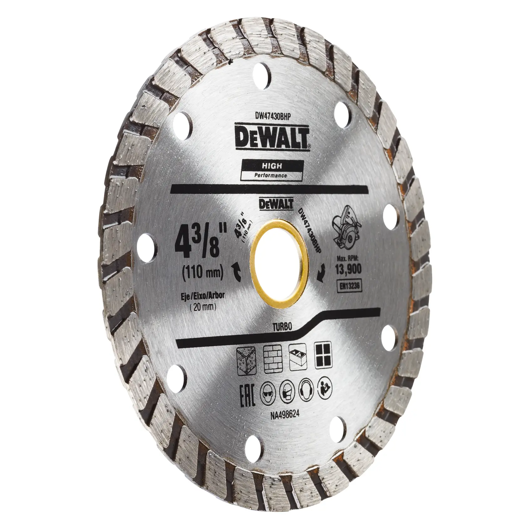 Disco Diamantado Turbo de 110 mm x 20 mm para Serra Mármore