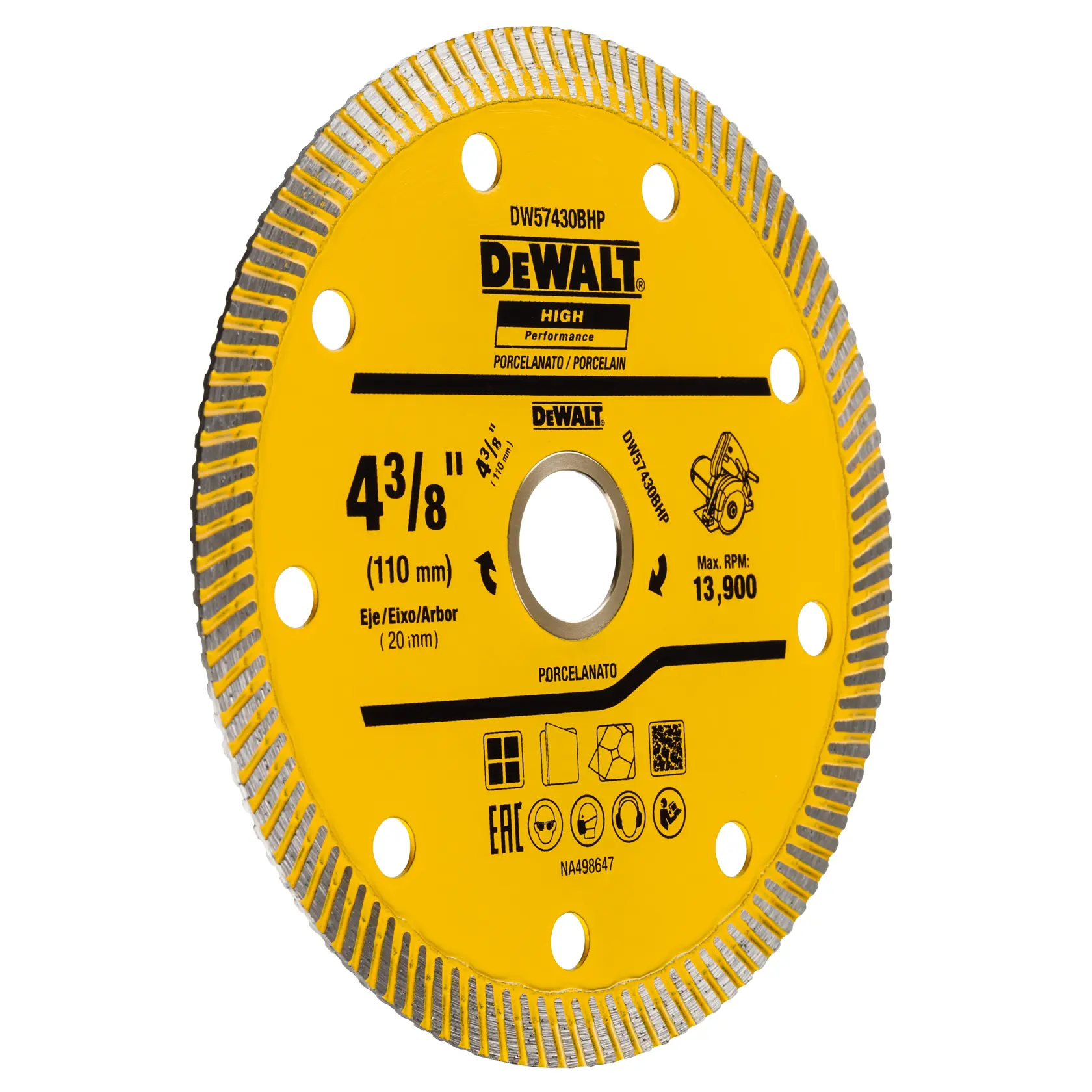 Disco Diamantado Turbo de 110 mm x 20 mm para Serra Mármore