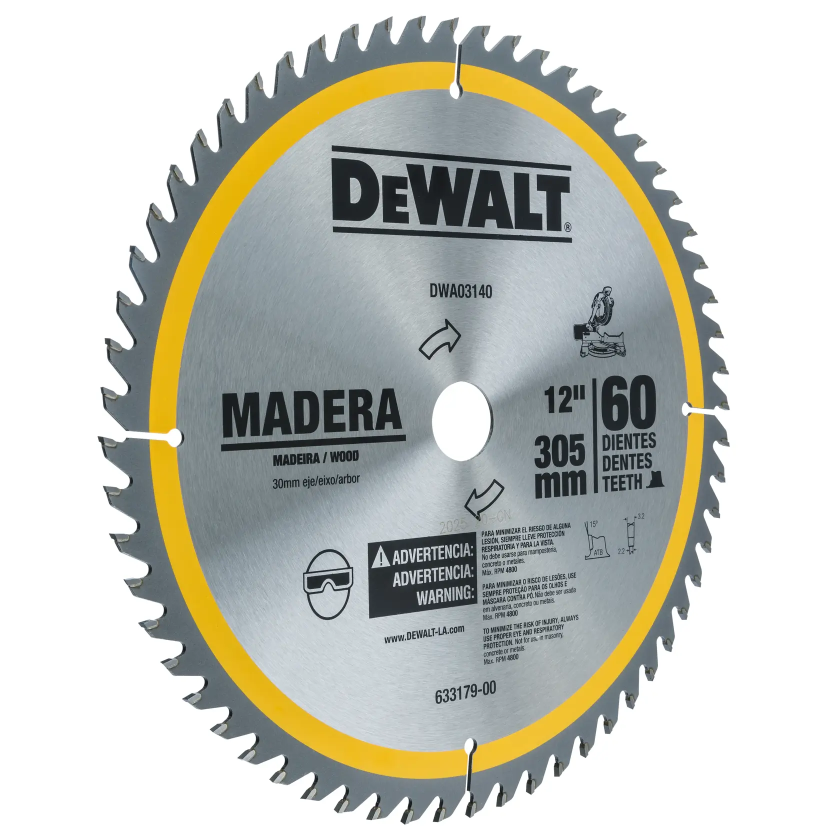 Lâmina para Serra Esquadria e Bancada Linha DWA 12" - 60D
