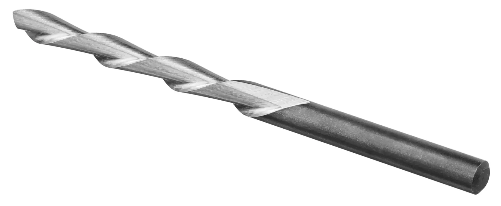 Broca de metal com flautas espirais, usada para perfurar superfícies metálicas.