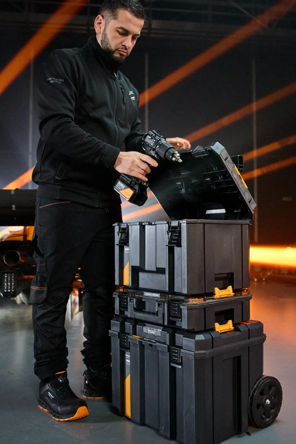 Torre de armazenamento dewalt® TSTAK™ x mclaren